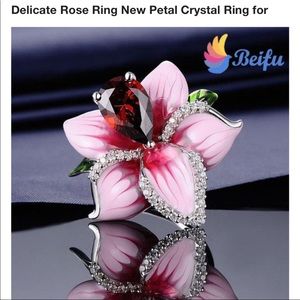 New Red crystal ross ring